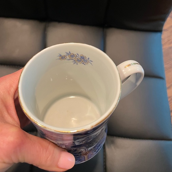 2 Imperial Peacock blue peacock mugs w/gold trim @1983 Arnart Collector Vintage - Picture 8 of 12